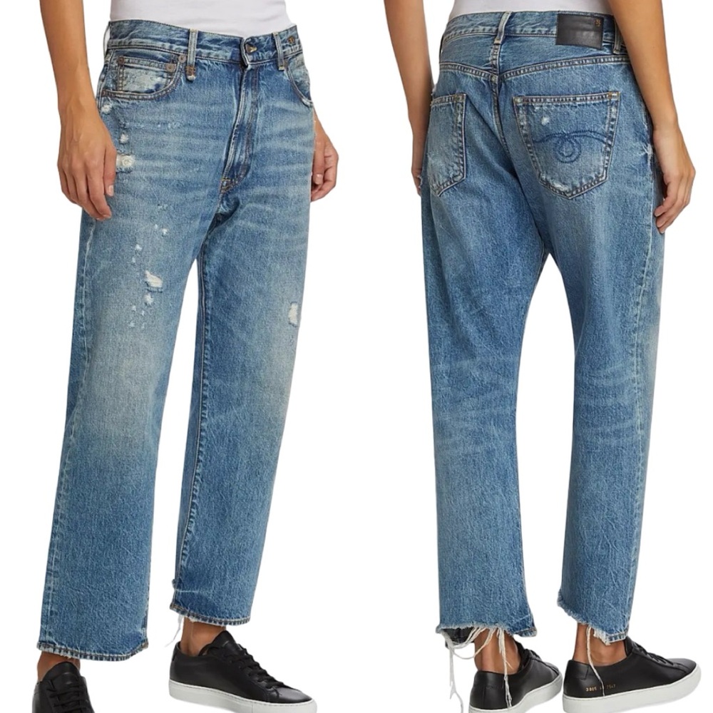 R13 Boyfriend Jeans in Bain Blue